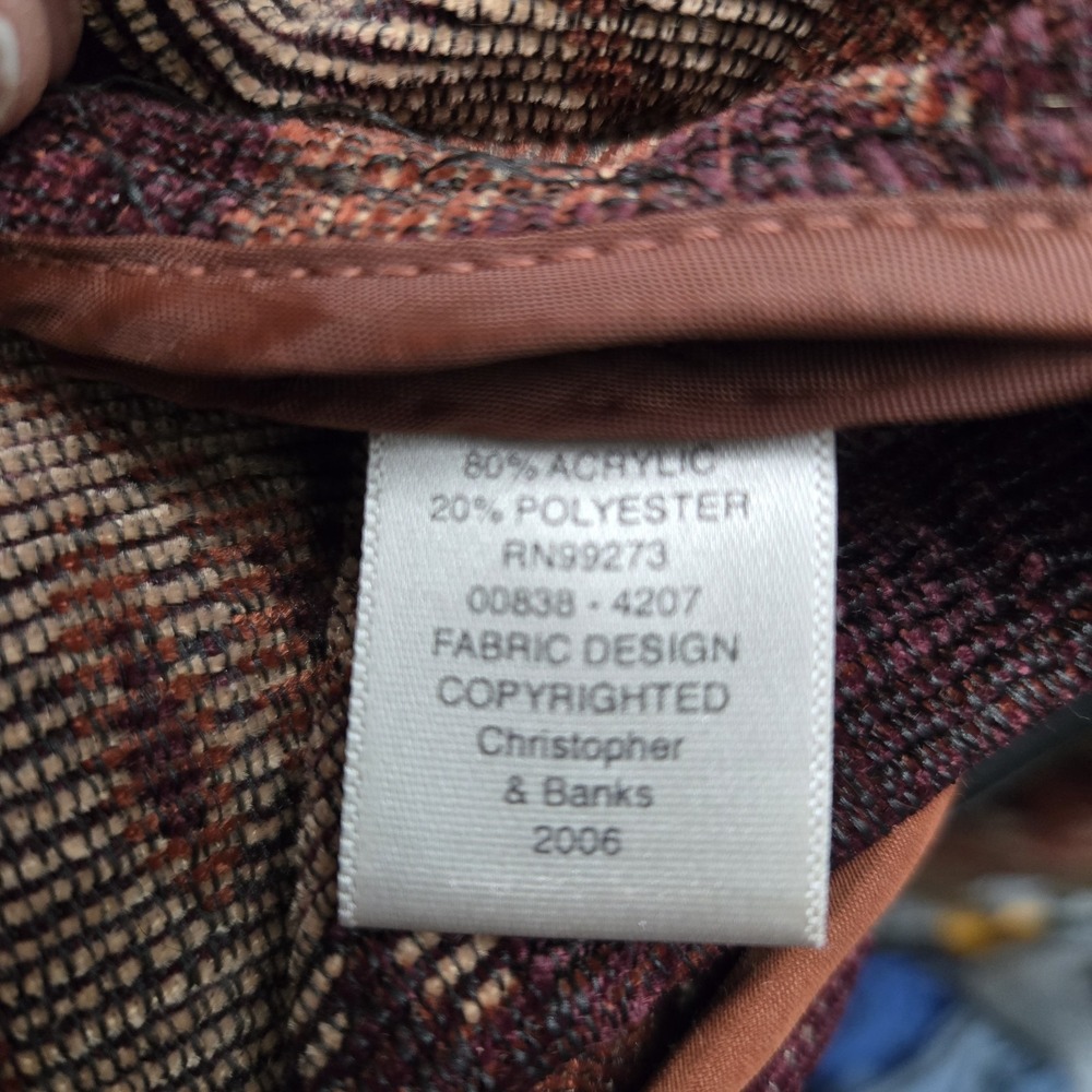 Christopher & Banks Tapestry Patchwork Zip Jacket… - image 5